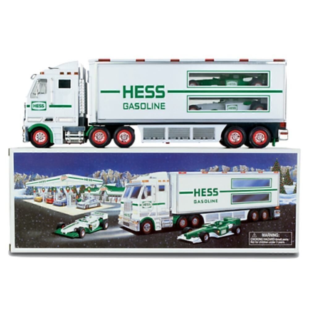 2003 Hess Gasoline Hess Truck with Racecars 14" - NEW IN BOX!!